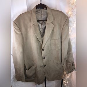 J. Ferrar | Men’s Tan Color Faux Suede Blazer Jacket